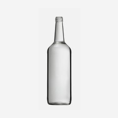 Gradhalsflasche 1000ml, Mdg.: Weißglas, PP28