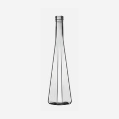 Triangolare Flasche 350ml, Weißglas, Mdg.: Kork