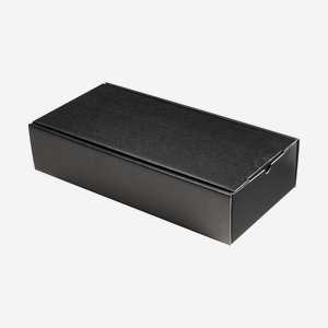Geschenkkarton schwarz 38x18x8,5cm
