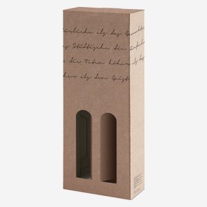 Geschenkkarton Lyrik, 2x 0,5l Schnapsflasche