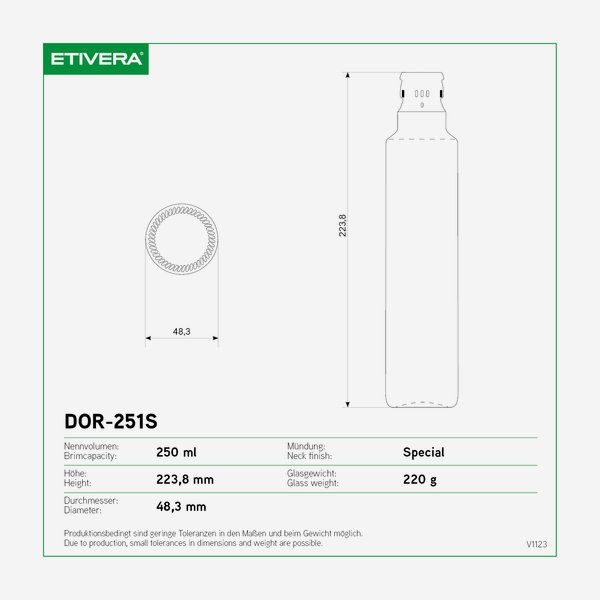Dorica 250ml, Antikglas, Mdg.: DOP/Guala