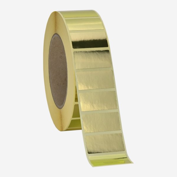 Etikette 19x38mm, gold - hochglanz