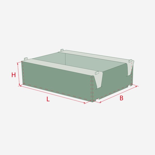 Kartonsteige 2kg, L380 x B281 x H100mm