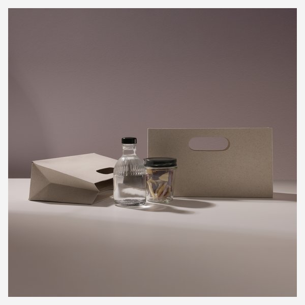 Geschenktragetasche aus Graspapier, 270/80/150