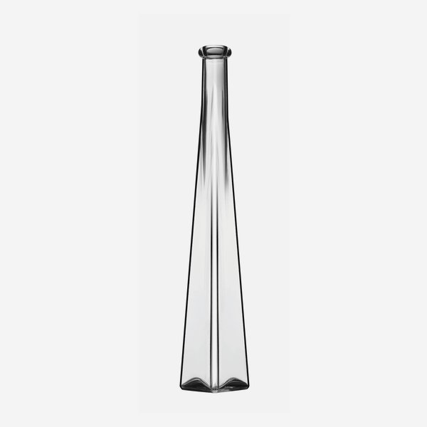 Triangolare Flasche 200ml, Weißglas, Mdg.: Kork