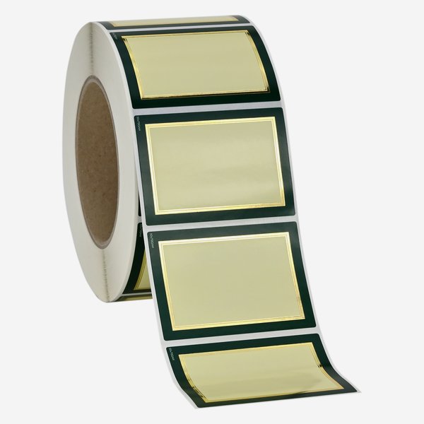 Etikettenserie CLASSIC, 50x70mm, grün + HP gold