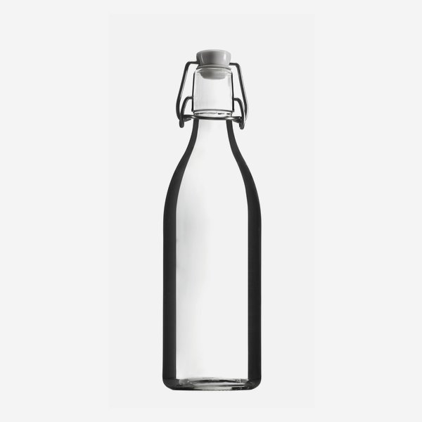 LANDHAUS Bügelflasche 500ml, Weißglas, Mdg.: Bügel
