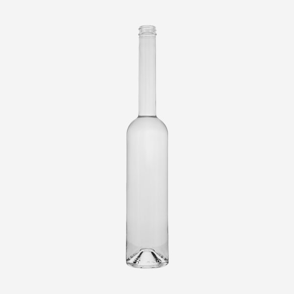 Platin Flasche 500ml, Weißglas, Mdg.: GPI28