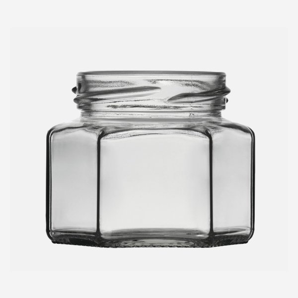 Sechskantglas 106ml, Weißglas, Mdg.: TO53